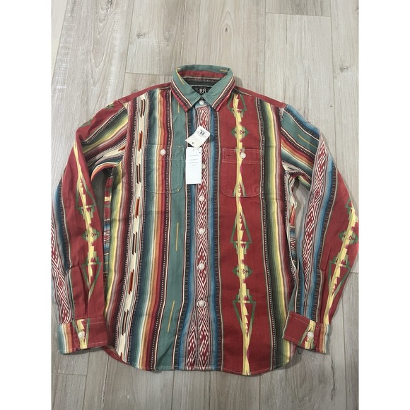 Lauren Ralph Lauren Other - RRL Ralph Lauren Southwestern Inspired Cotton Jacquard Workshirt-MEN-XS
